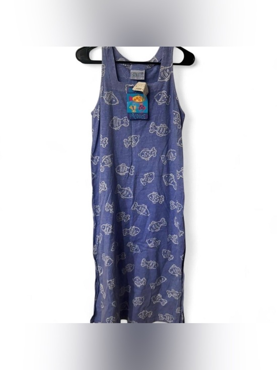 fresh produce Dresses & Skirts - Vintage Fresh Produce Blue Fish Print Tank Dress